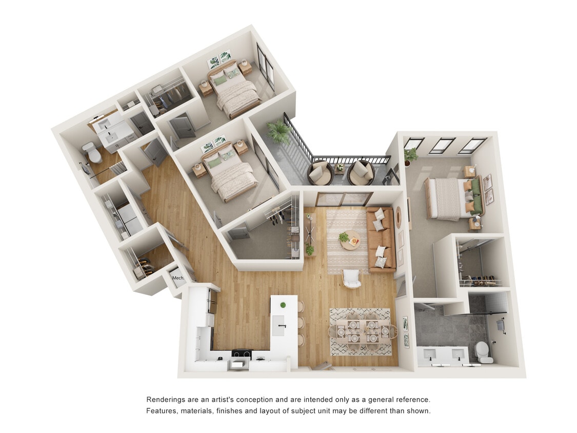 3/2 A - Three Bedroom - Michelangelo