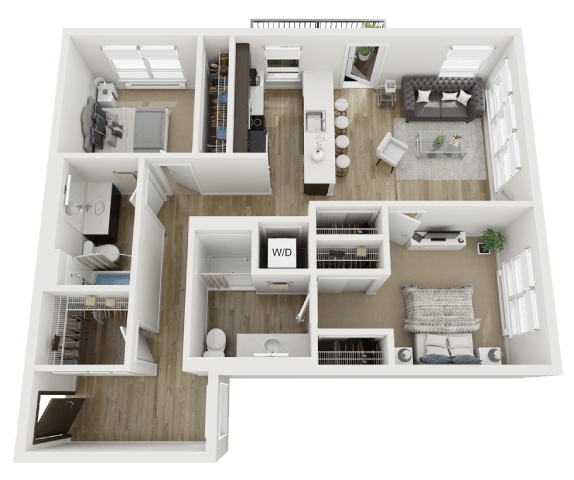 Floor Plan - 2 Bed 2 Bath