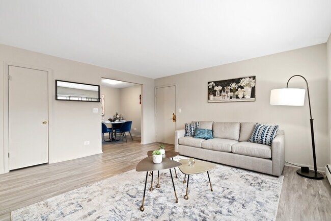 Renovated 2BR Living Room - Hanover Park Blu Apartments