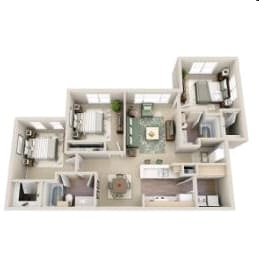 3BR/2BA - 3 Bedroom Fireplace