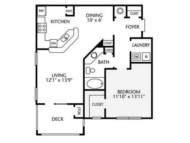 Highland 1 bedroom 826 sq ft.jpg - A3 Highland - 1 Bedroom, 1 Bathroom