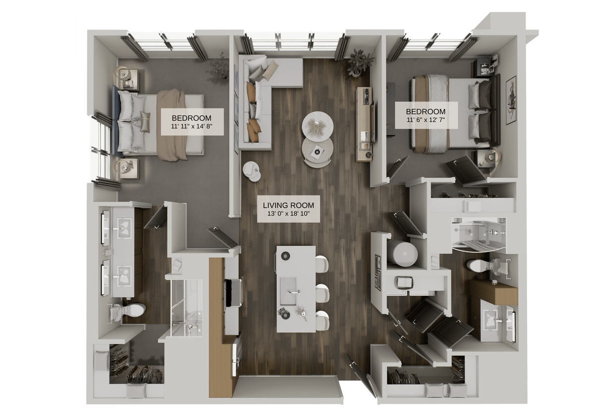Floor Plan - The Crossroads Premier (B1E)