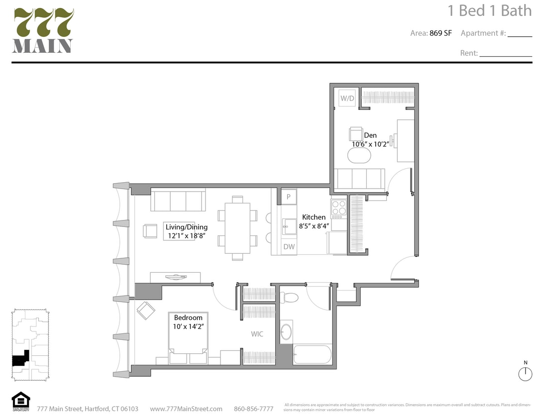 Floor Plan - 1 Bedroom