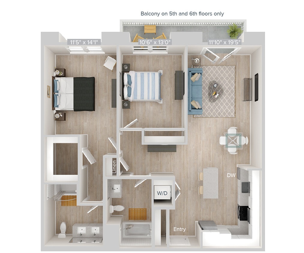 Floor Plan - B8U-1168-Apt252