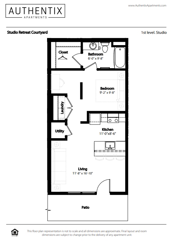 Floor Plan - Studio Retreat Courtyard
