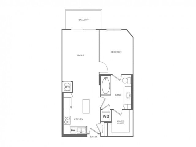 One Bedroom One Bath (696 SF) - One Bedroom One Bath (696 SF)