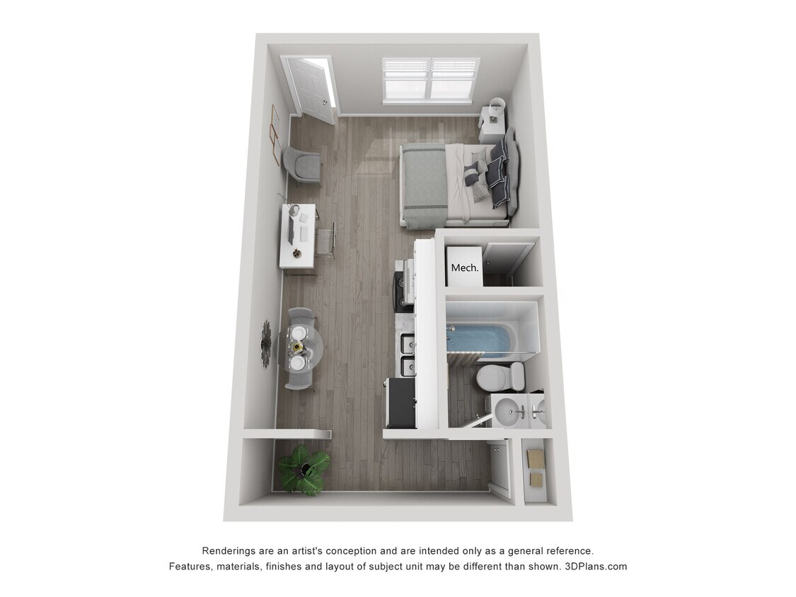 Floor Plan - A1 Studio C Standard -Call for Availability