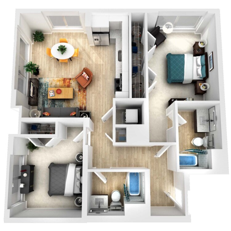 2x2_1212_562799.png - 2 Bedroom 2 Bathroom 22B