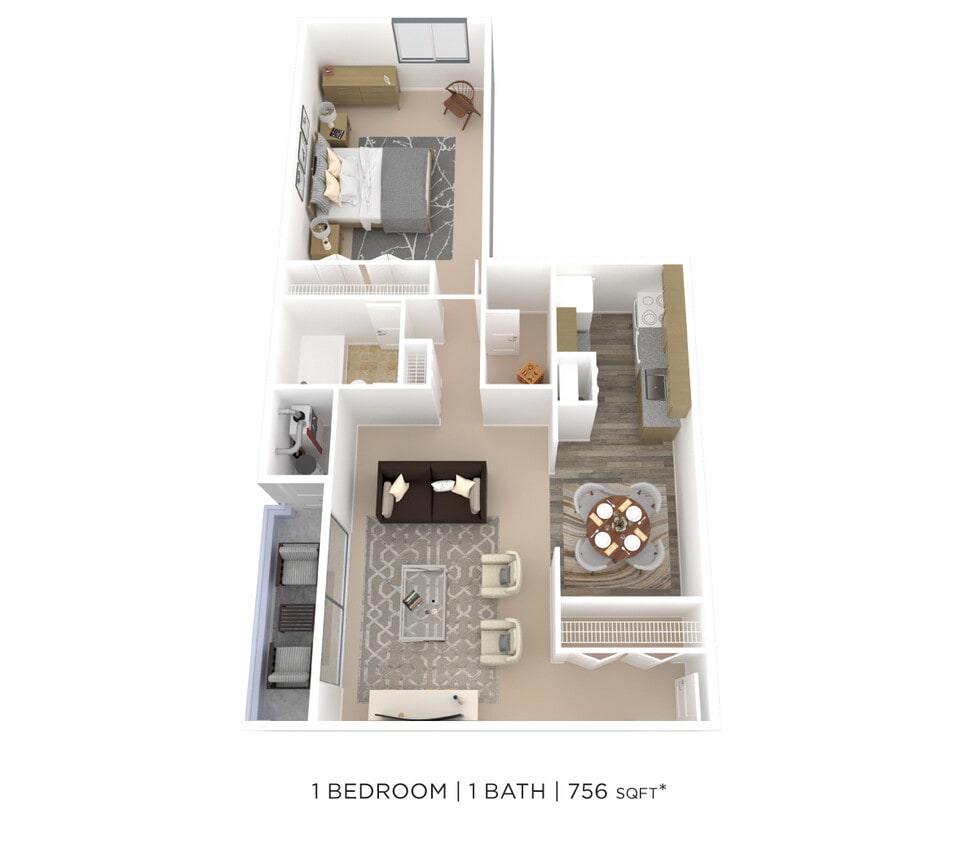 Floor Plan - One Bedroom