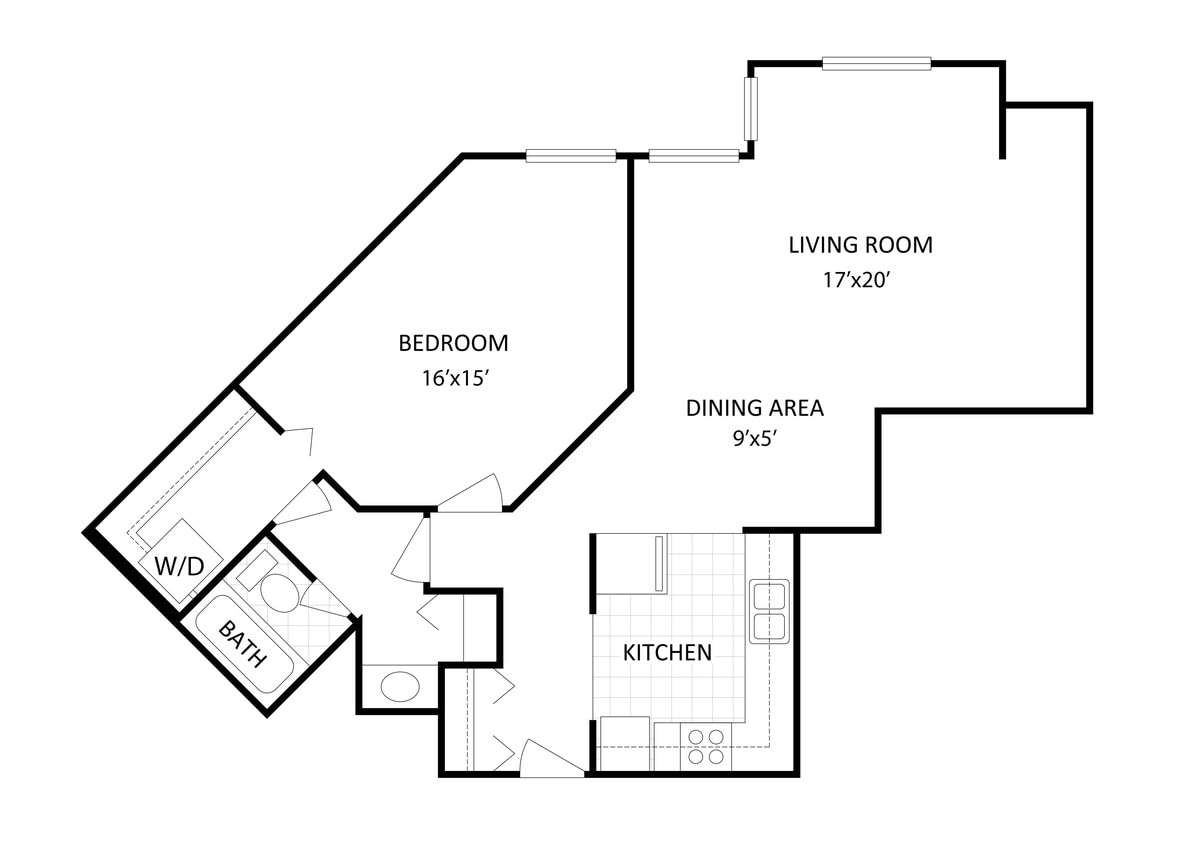 Floor Plan - Pines - In-Home Washer/Dryer