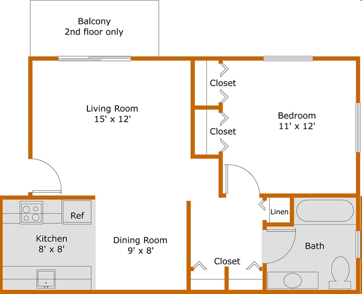 1BR/1BA - One Bedroom One Bath