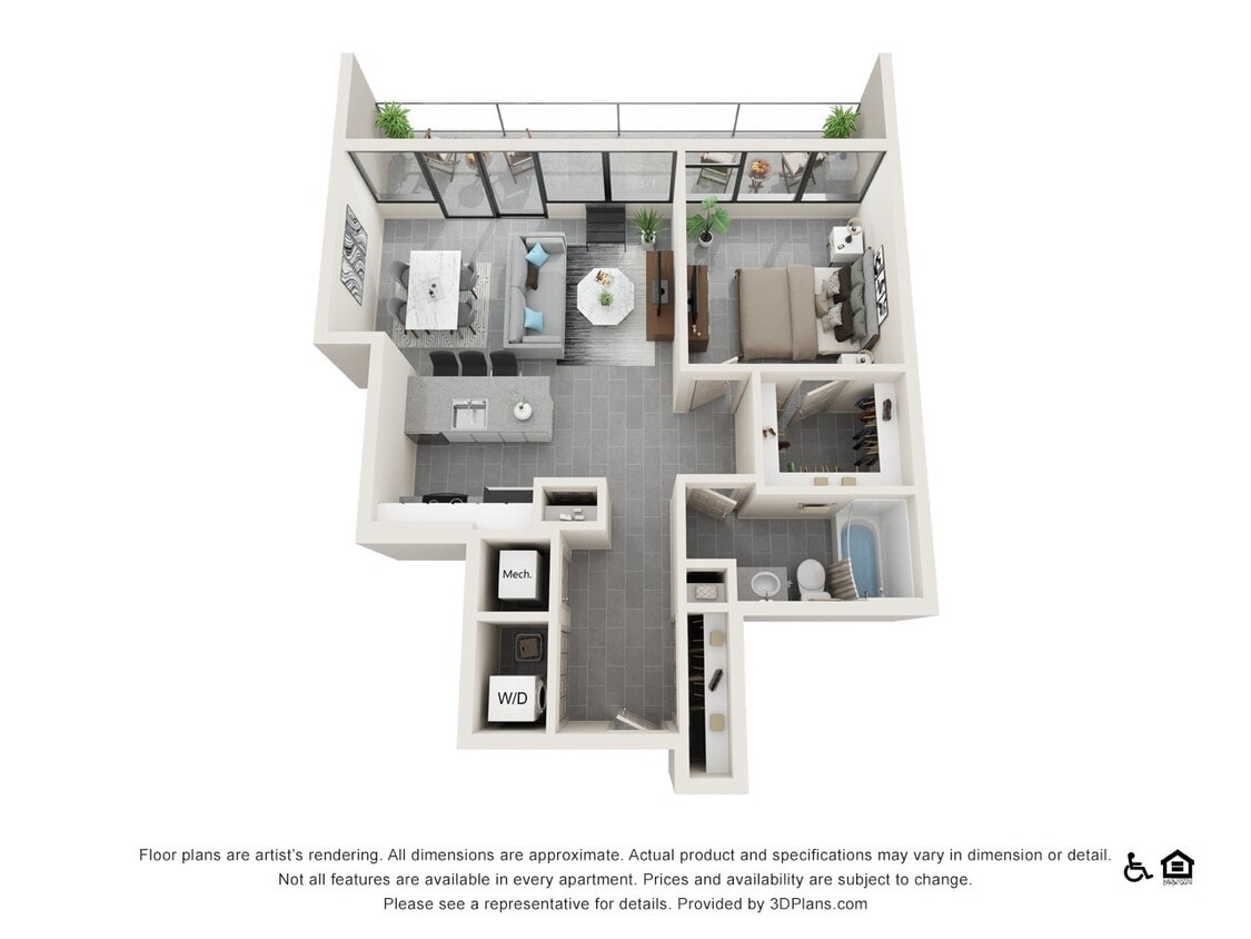 Floor Plan - One Bedroom I