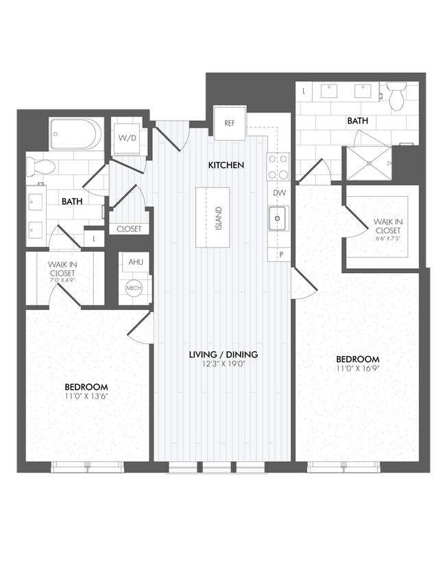 Floor Plan - 2 Bed/2 Bath-B9.1