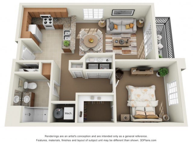 Floor Plan - 1 Bedroom