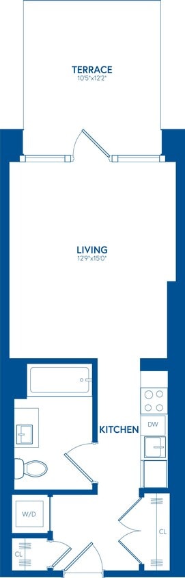 Floor Plan - Studio, Terrace
