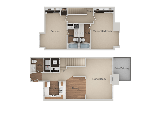 Floor Plan - 2X2.5 TOWNHOME