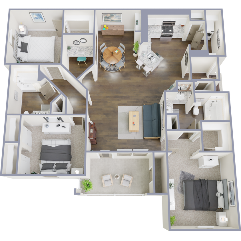 Capri1336_Overhead_HiRes.png - 3 Bed x 2 Bath