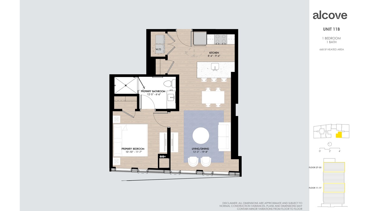 Floor Plan - Alcove One Bedroom 11 Tier 3