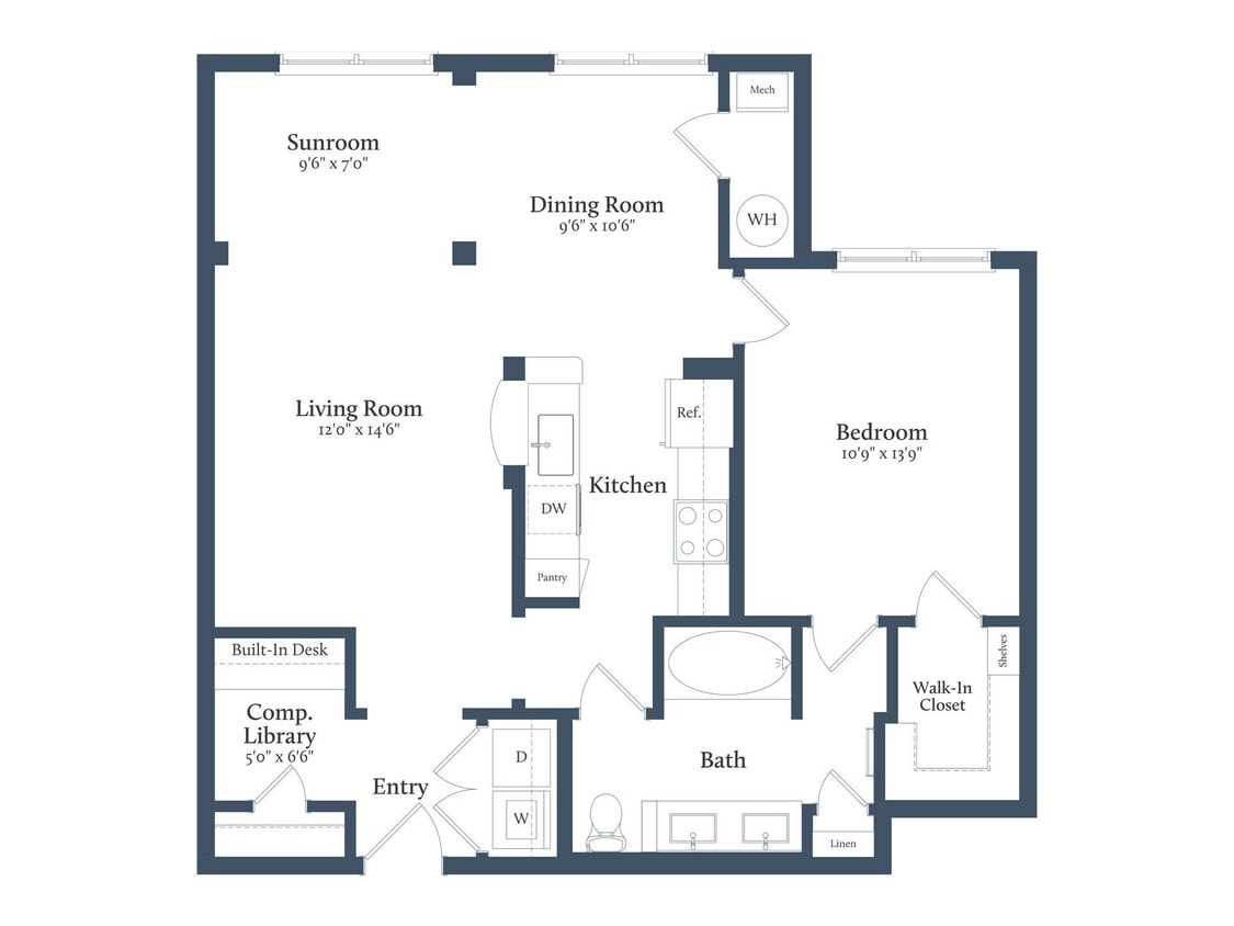 Floor Plan - 1x1G
