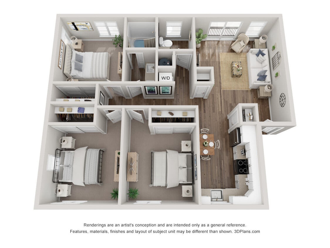 Floor Plan - 3 Bed 2 Bath B