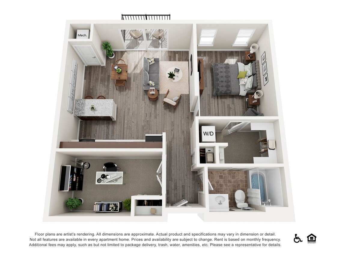 Floor Plan - Kiewel (1BR+Den)
