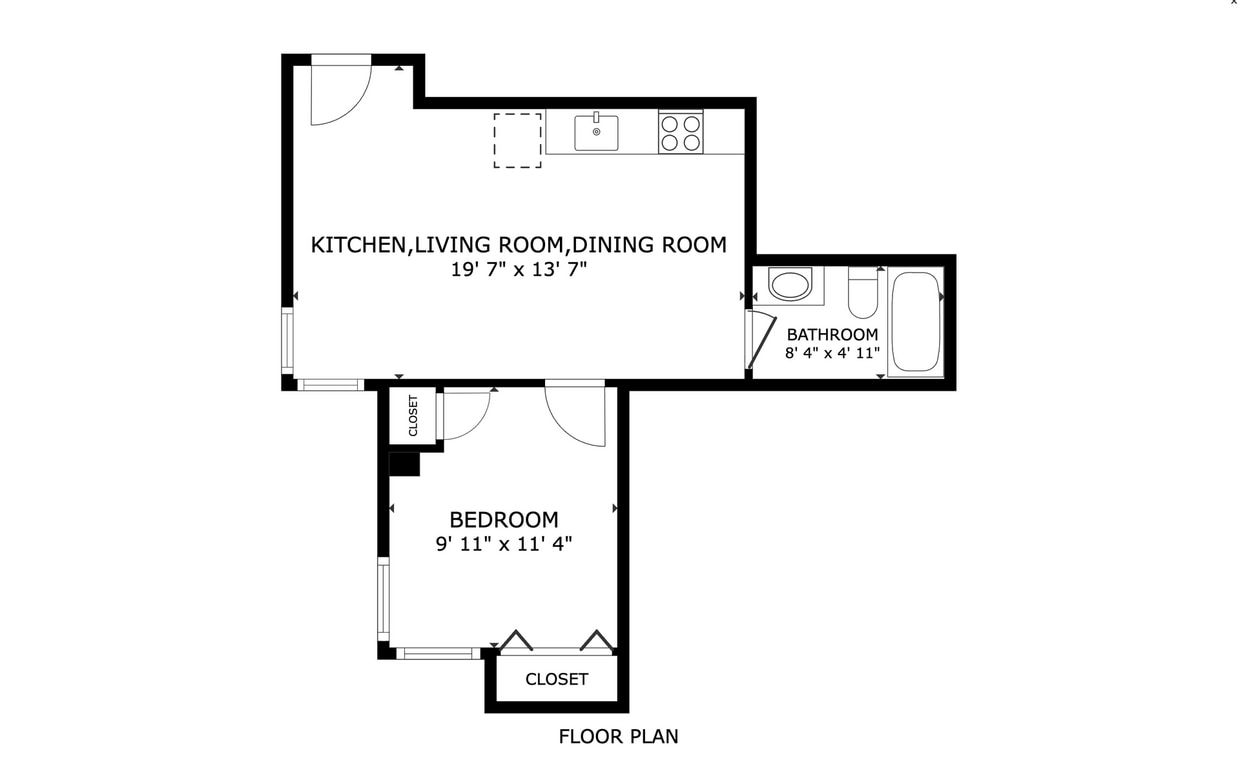 Floor Plan - 1BR / 1 bath - FP 2