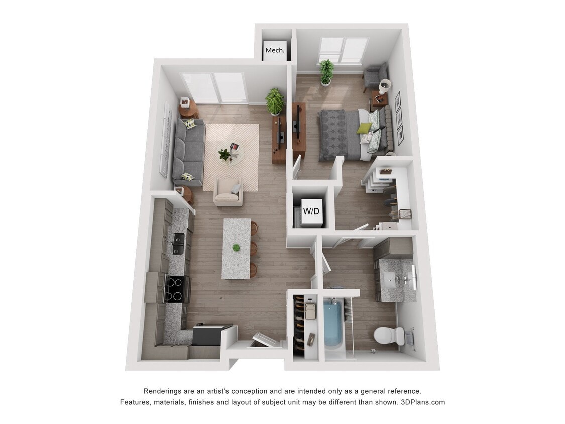 Floor Plan - 1 Bedroom B