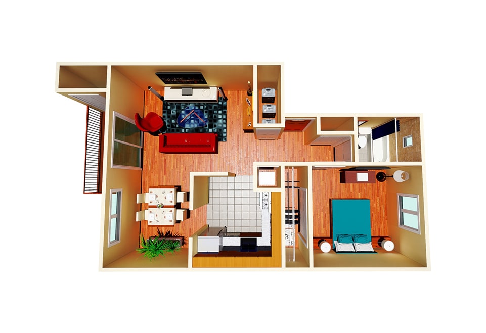 Floor Plan - 1 Bed / 1 Bath - Premier
