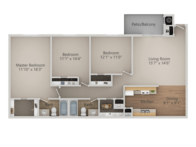 Floor Plan - 3x2