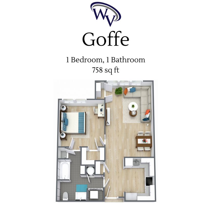 Floor Plan - A1-1x1 Goffe - Modified