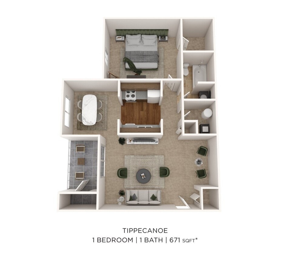 Floor Plan - One Bedroom