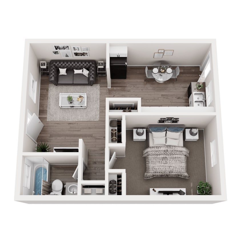Floor Plan - 1 Bedroom