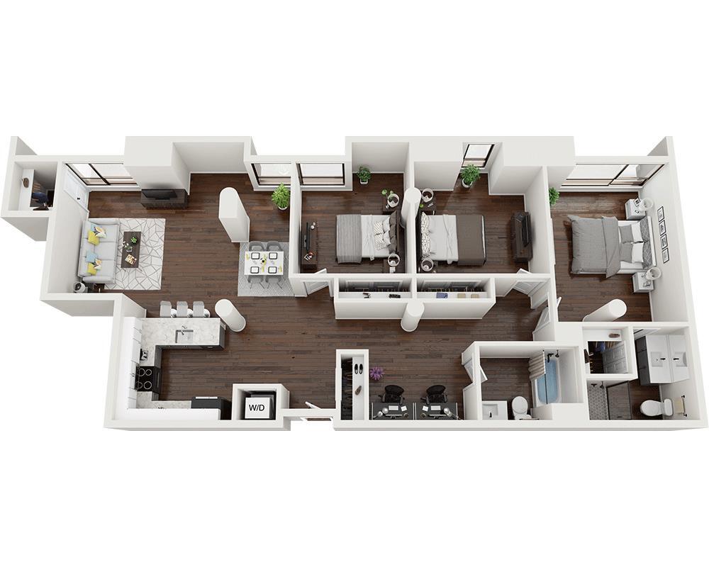 Floor Plan - Three Bedroom C2B22