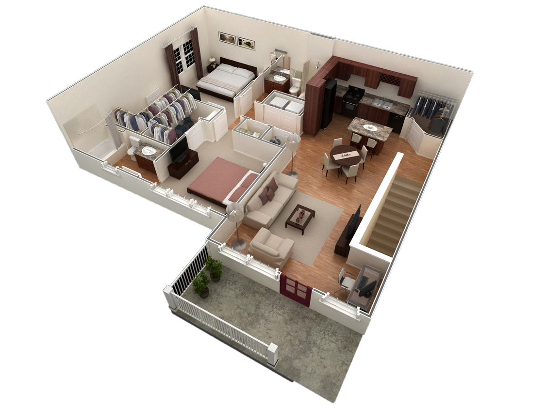 Floor Plan - 2 BR Designer Overlook