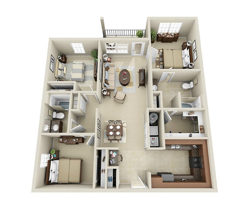 Floor Plan - 3X2a