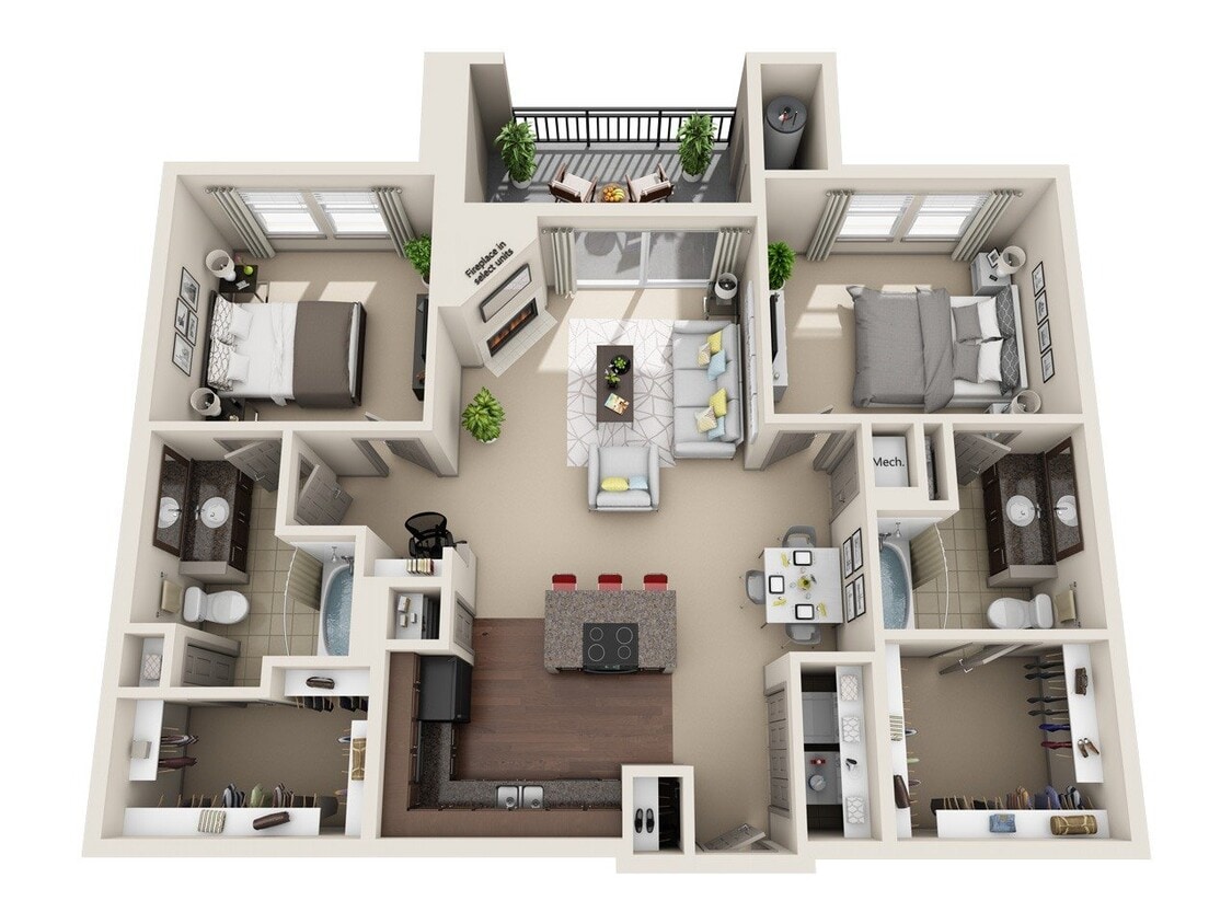 Floor Plan - Two Bedroom (D)
