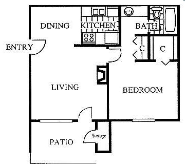 1BR/1BA - Junior - One Bedroom One Bath