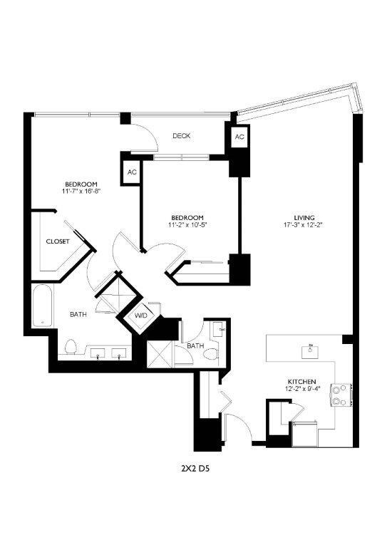 Floor Plan - 2x2 D5