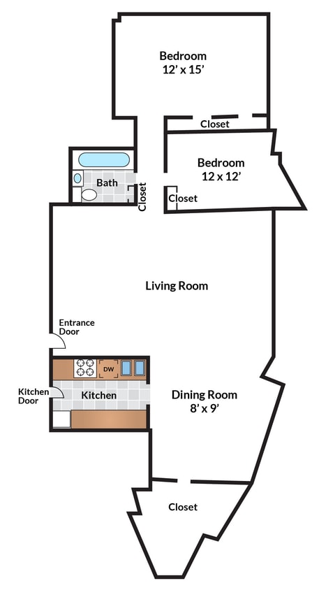 Floor Plan - 2 Bedroom - 08 Tier