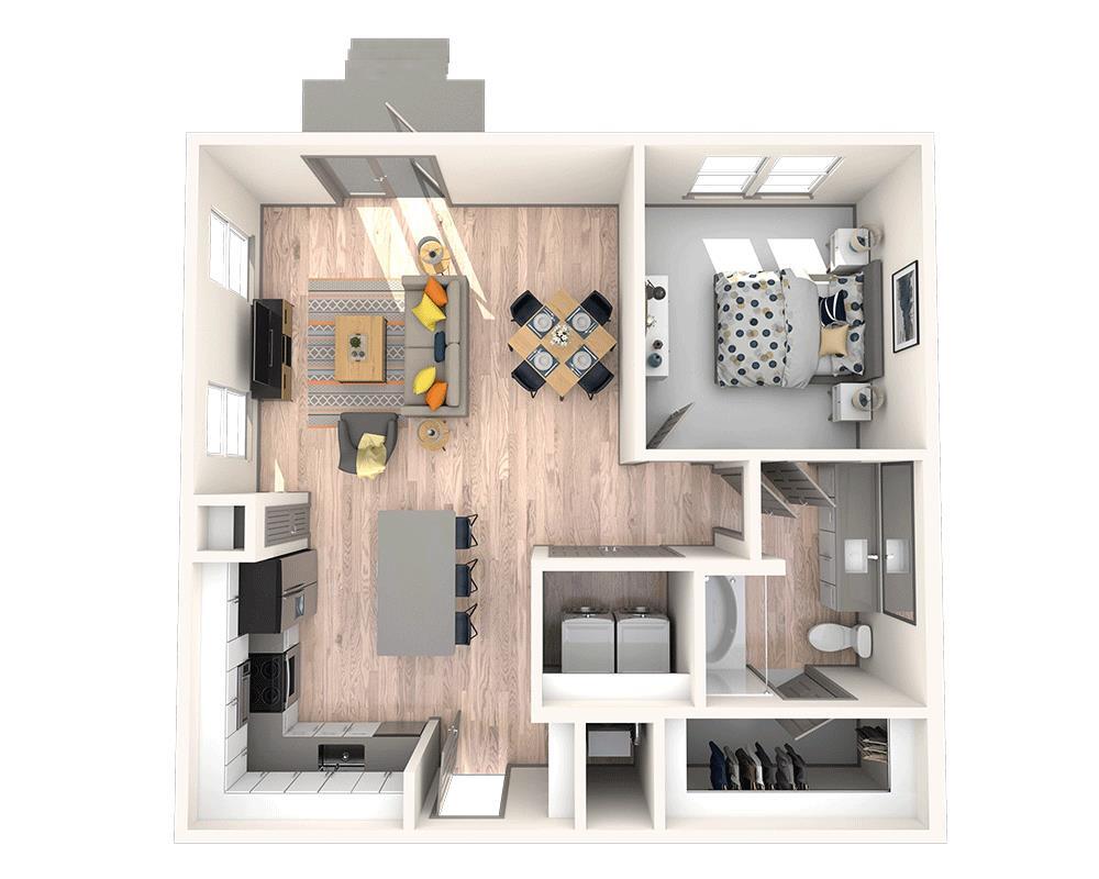 Floor Plan - One Bedroom A1E