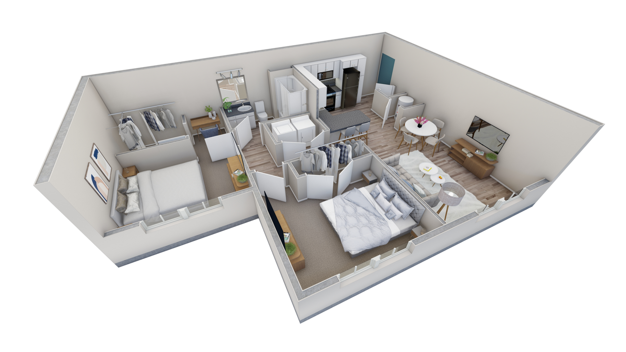 Floor Plan - 2-1 BR Horizon Overlook