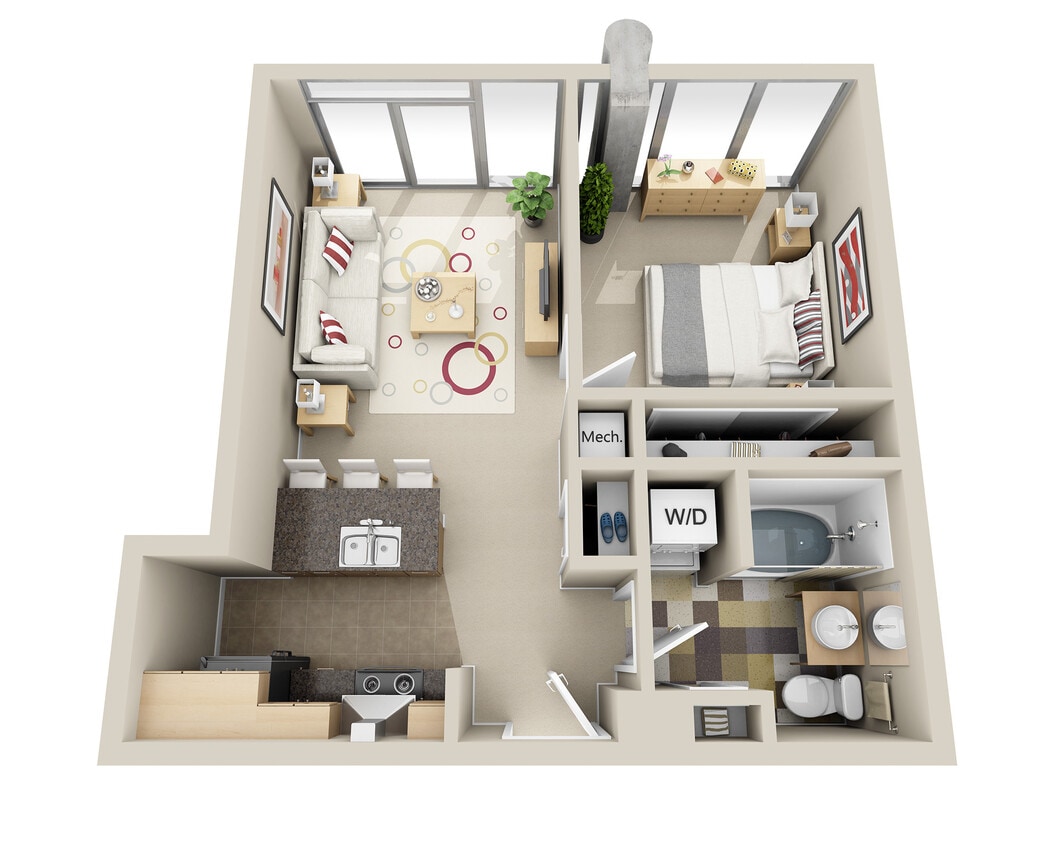 Floor Plan - Highrise A1E