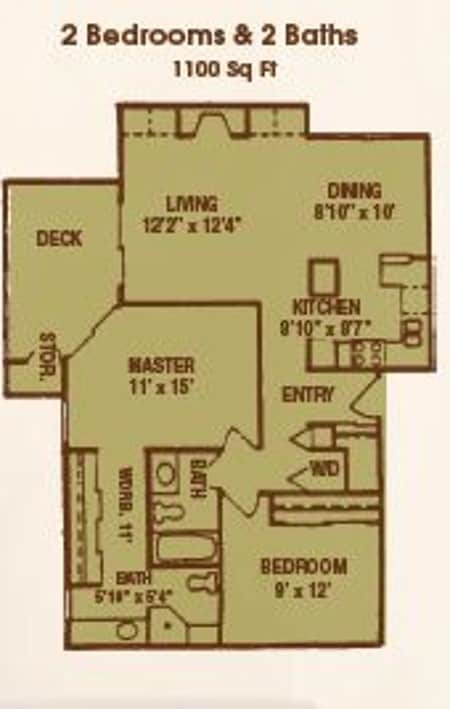 2BR/2BA - 2 bed 2 bath