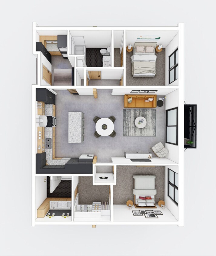 Floor Plan - Two Bed/Two Bath