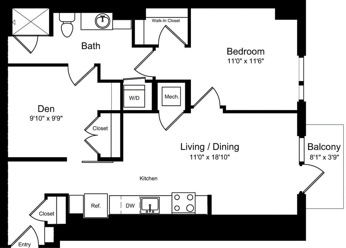 Floor Plan - AD1 with Balcony