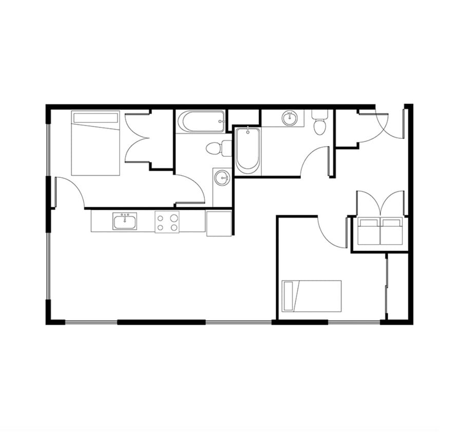 Floor Plan - 2 Bed A MFTE APPLICANTS ONLY