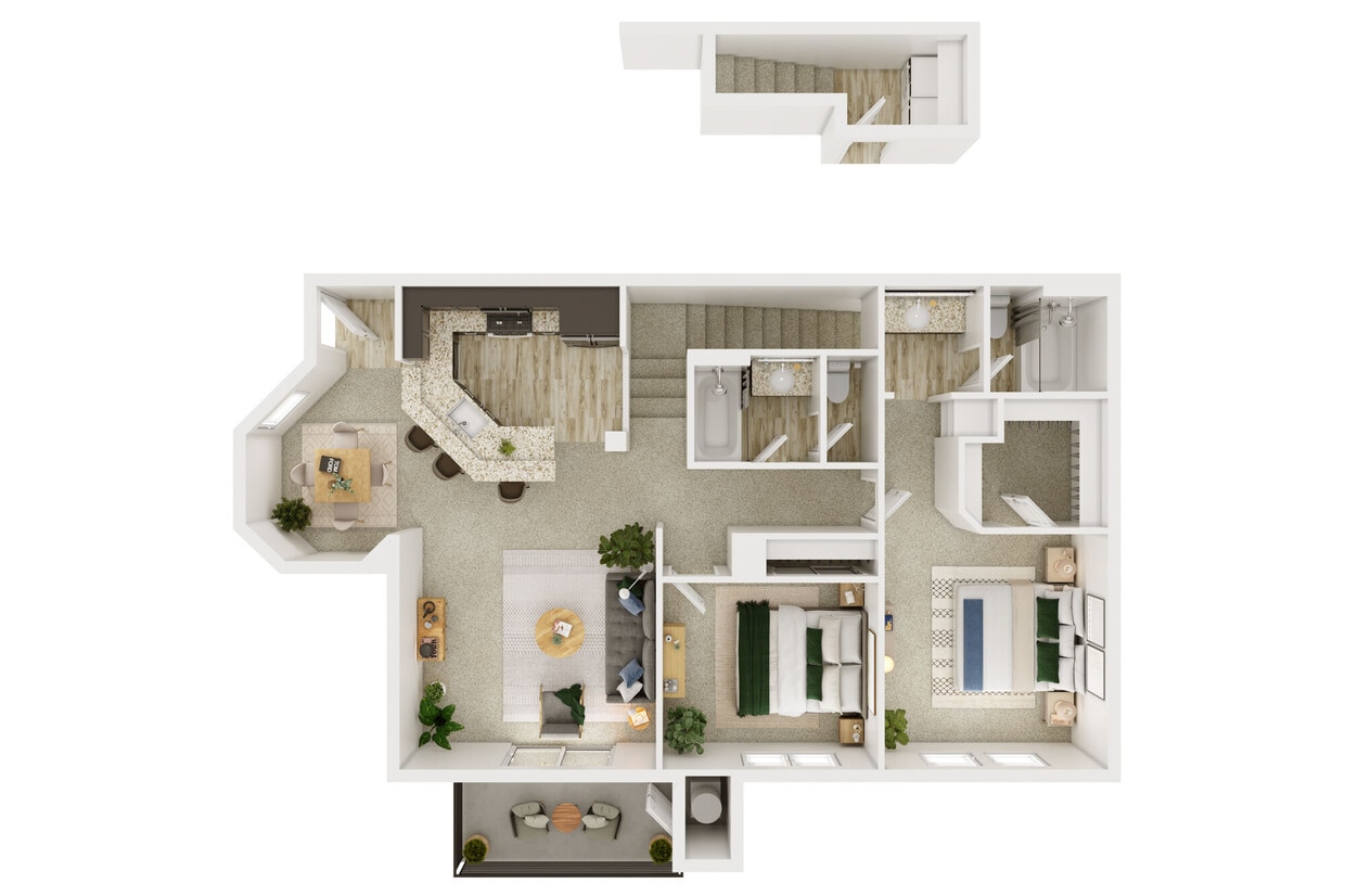 Floor Plan - 2BD 2BTH G4