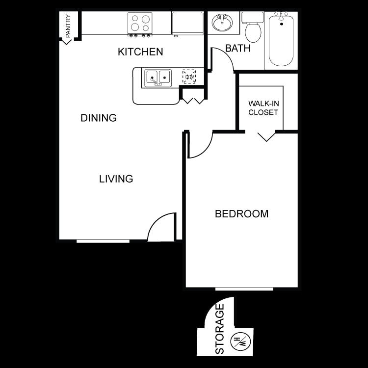1 BR/1 BA - 1X1