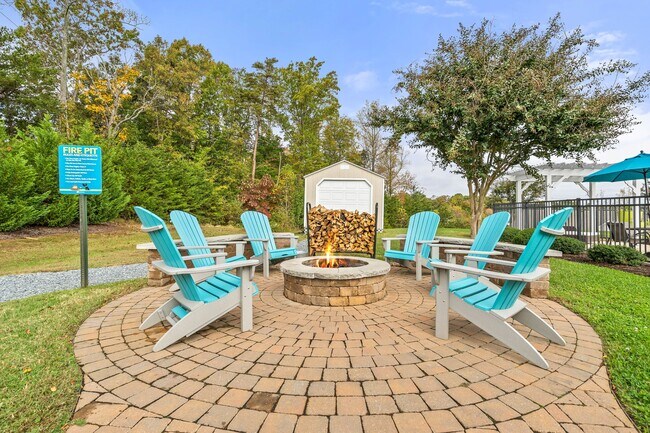 Outdoor Fire Pit at Hawthorne at the Hall in Rural Hall, NC - Hawthorne at the Hall