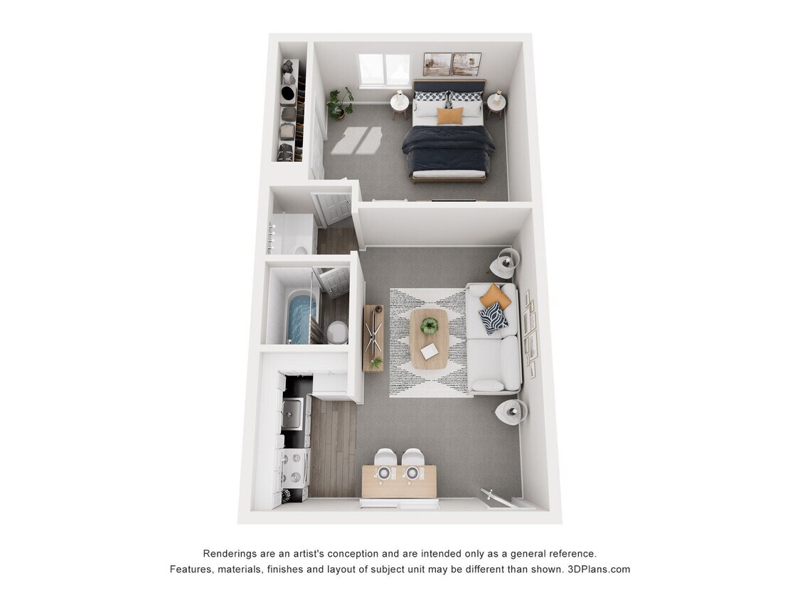 Floor Plan - 1 Bedroom